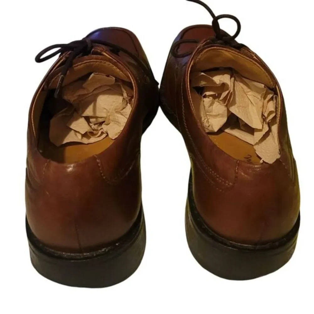 Cole Haan‎ Martino  Brown Leather Apron Toe Oxford Lace Up Shoe Men's 8:5